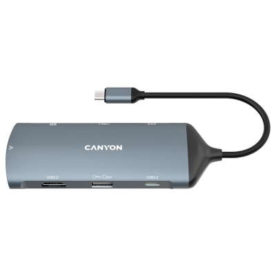 Canyon hub DS-15 8in1 4k USB-C Dark Grey