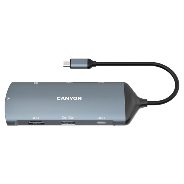 Canyon hub DS-15 8in1 4k USB-C Dark Grey