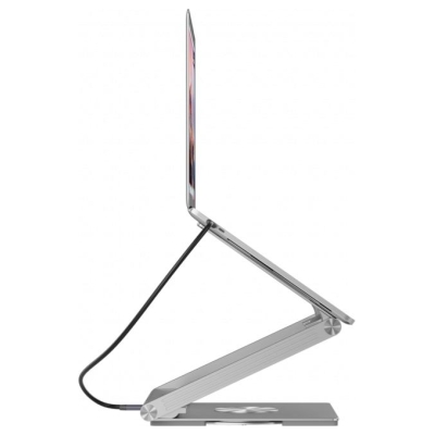 Canyon Laptop stands with hub, TYPE C F to HDMI2.0+2USB3.0+USBC3.0+RJ45+PD, TYEP C TO C cable 1m white with Emarker: HUSB332A, M