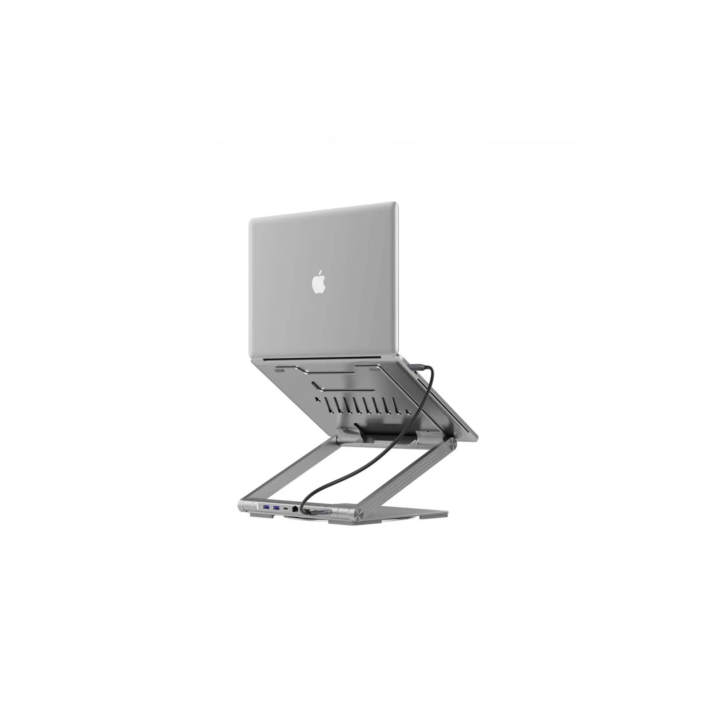 Canyon Laptop stands with hub, TYPE C F to HDMI2.0+2USB3.0+USBC3.0+RJ45+PD, TYEP C TO C cable 1m white with Emarker: HUSB332A, M