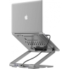 Canyon Laptop stands with hub, TYPE C F to HDMI2.0+2USB3.0+USBC3.0+RJ45+PD, TYEP C TO C cable 1m white with Emarker: HUSB332A, M