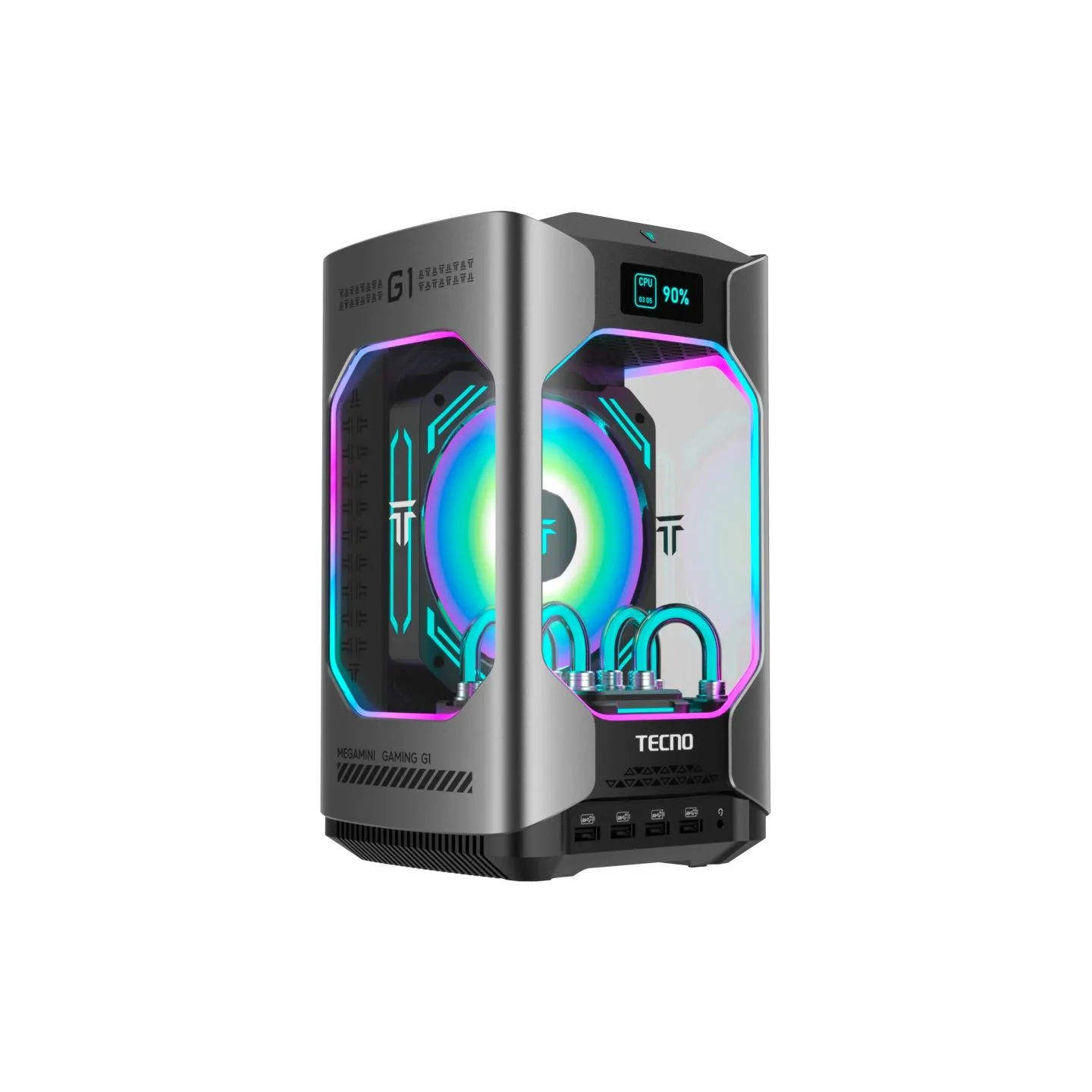 Tecno PC MEGAMINI GAMING G1 Intel i7-13620H DDR5 16Gb SSD 1Tb RTX4060 8Gb Water Cooling WiFi 6 BT 5.2 RJ45 2.5G 2xUSB 3.2 2xUSB 