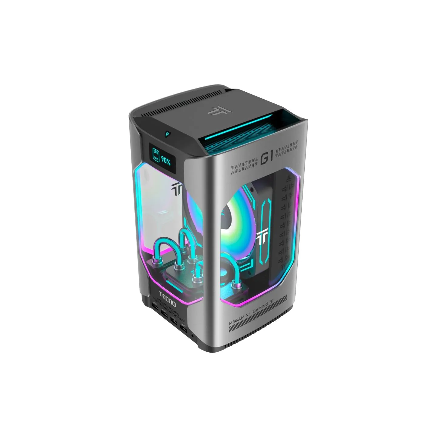 Tecno PC MEGAMINI GAMING G1 Intel i7-13620H DDR5 16Gb SSD 1Tb RTX4060 8Gb Water Cooling WiFi 6 BT 5.2 RJ45 2.5G 2xUSB 3.2 2xUSB 