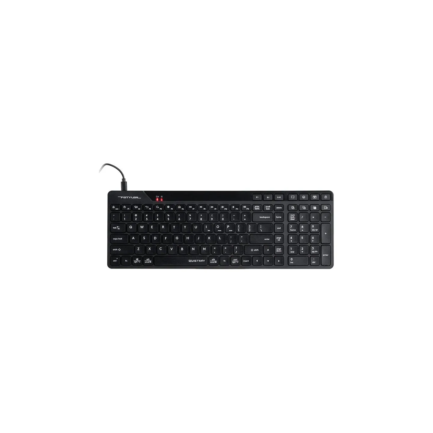A4Tech 47726 Fstyler FBK27C AS 2.4 GHz+BT (Silent), Black