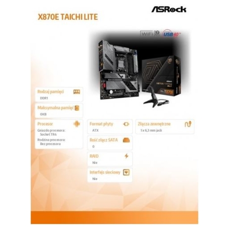 Asrock X870E TAICHI LITE AM5 4DDR5 M.2 EATX