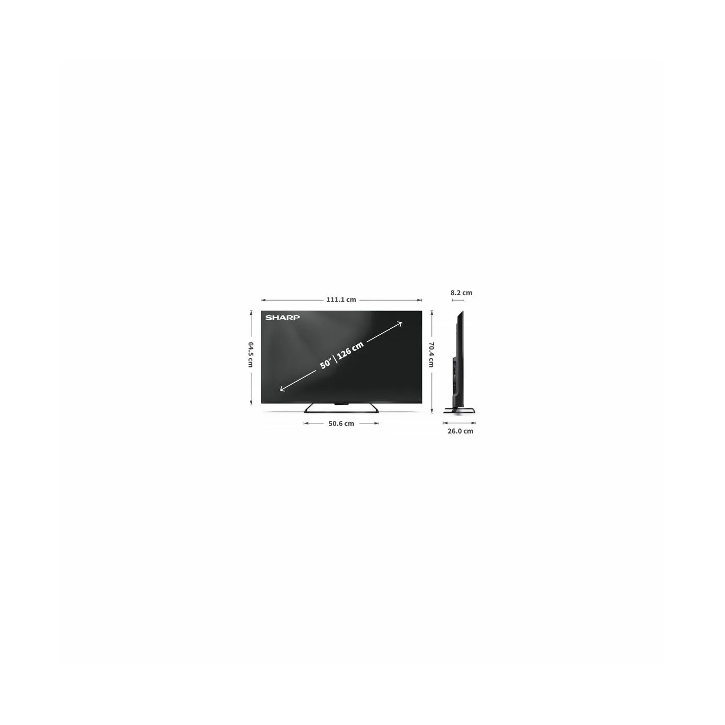 Sharp TV QLED 50 inches 50HR8465E