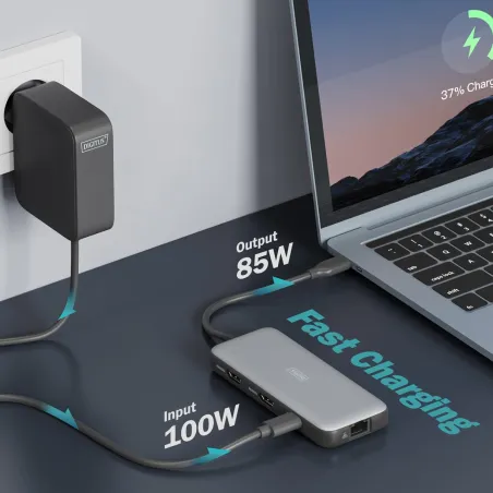 Digitus USB-C docking station, 8-port | DA-70915 | Ethernet LAN (RJ-45) ports 1 | HDMI ports quantity 2