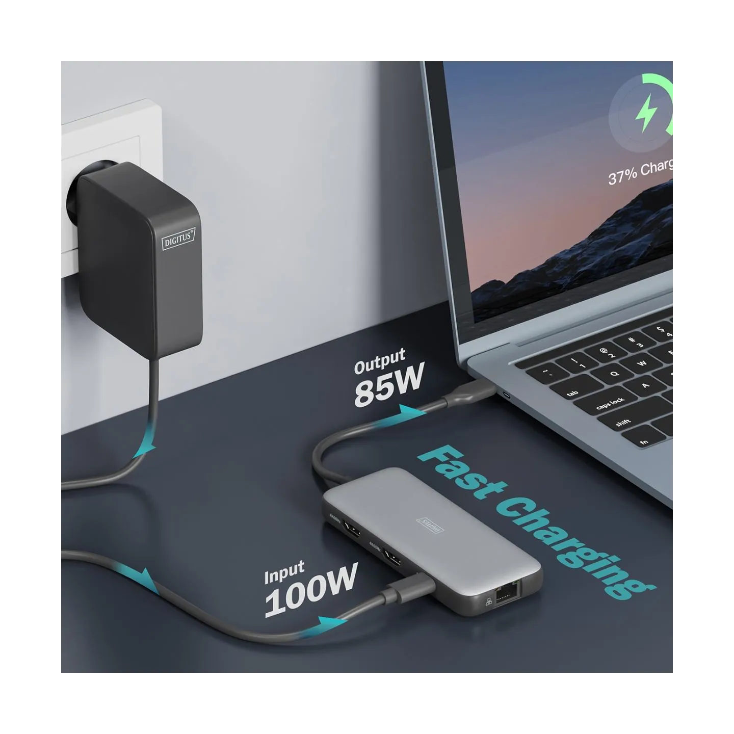 Digitus USB-C docking station, 8-port | DA-70915 | Ethernet LAN (RJ-45) ports 1 | HDMI ports quantity 2