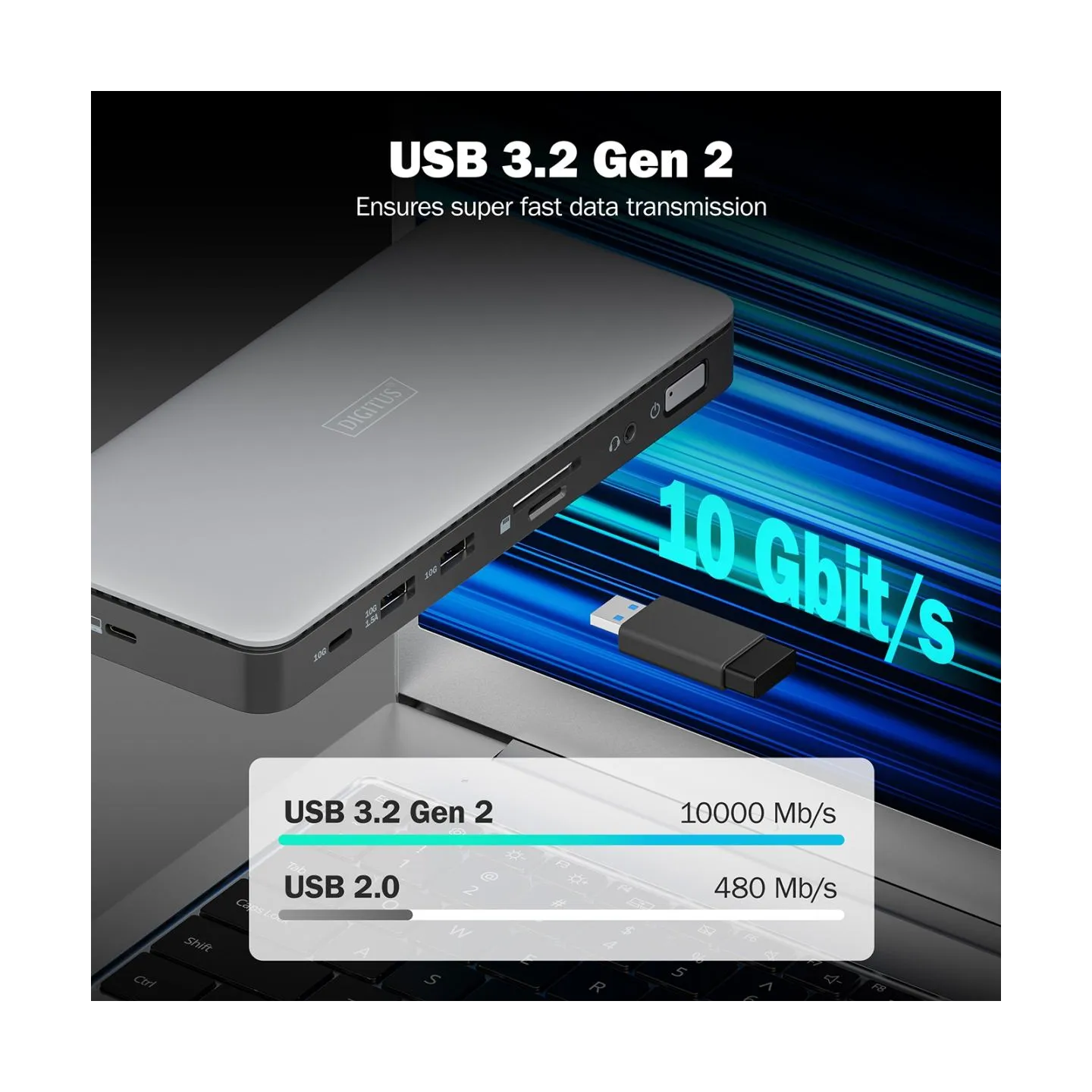Digitus USB-C Docking Station, 11-port | DA-70917 | HDMI ports quantity 2 | Ethernet LAN