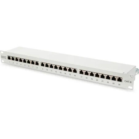 Digitus | Patch Panel | DN-91624S | Category: CAT 6; Ports: 24 x RJ45; Retention strength: 7.7 kg; Insertion force: 30N max | 48