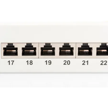 Digitus | Patch Panel | DN-91624S | Category: CAT 6; Ports: 24 x RJ45; Retention strength: 7.7 kg; Insertion force: 30N max | 48