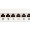 Digitus | Patch Panel | DN-91624S | Category: CAT 6; Ports: 24 x RJ45; Retention strength: 7.7 kg; Insertion force: 30N max | 48