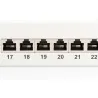 Digitus | Patch Panel | DN-91624S | Category: CAT 6; Ports: 24 x RJ45; Retention strength: 7.7 kg; Insertion force: 30N max | 48