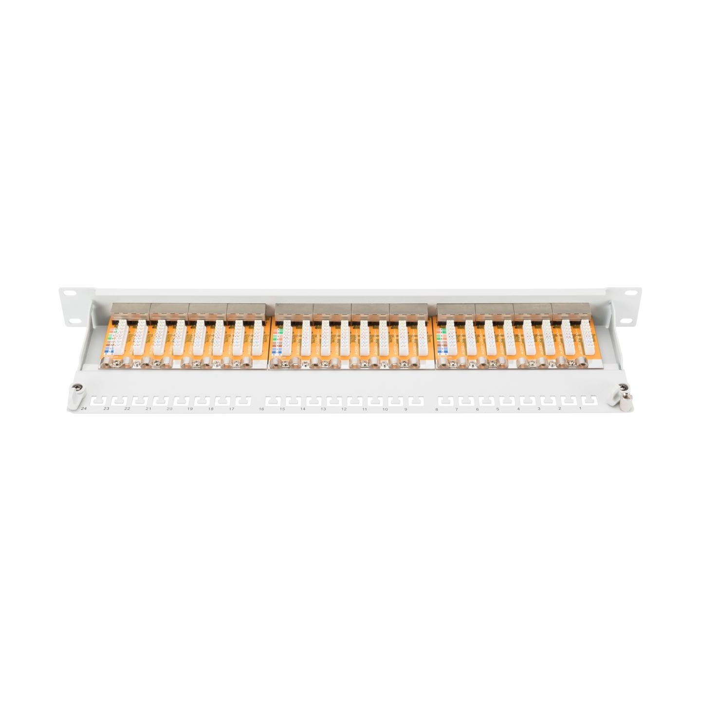 Digitus | Patch Panel | DN-91624S | Category: CAT 6; Ports: 24 x RJ45; Retention strength: 7.7 kg; Insertion force: 30N max | 48