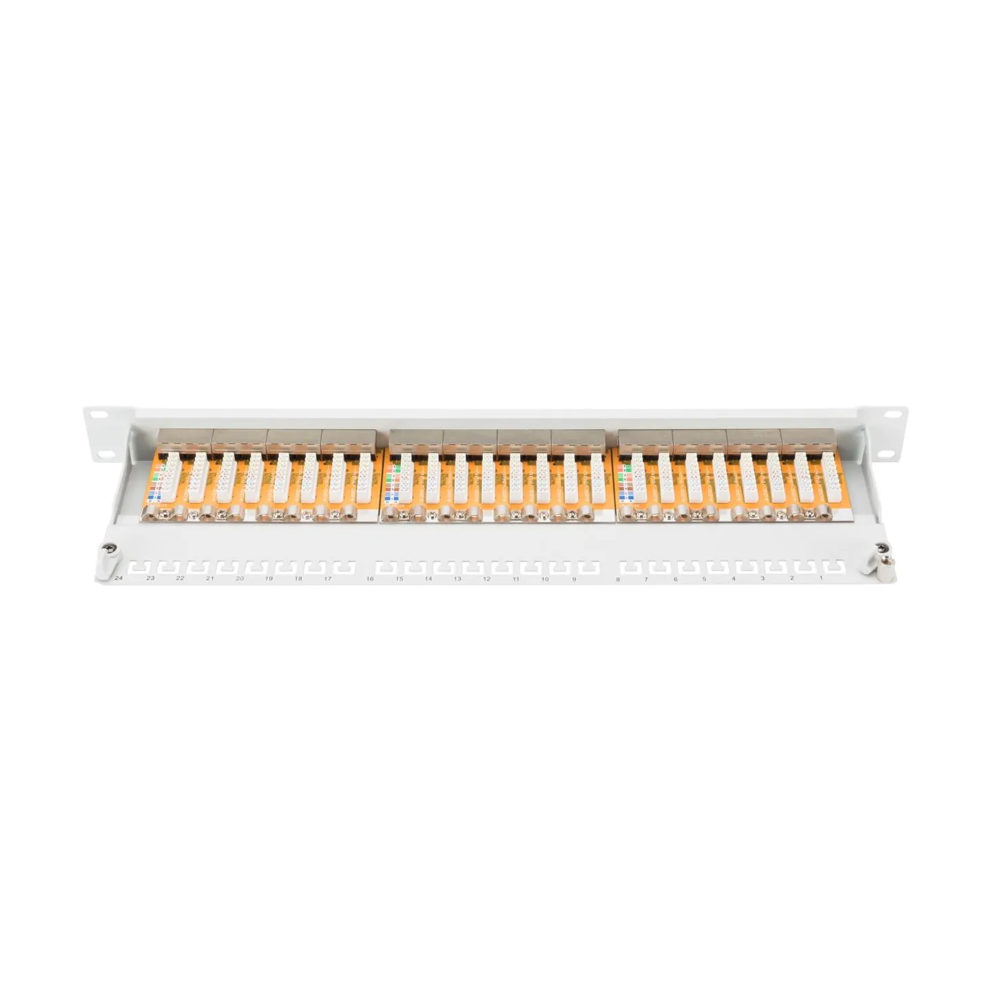 Digitus | Patch Panel | DN-91624S | Category: CAT 6; Ports: 24 x RJ45; Retention strength: 7.7 kg; Insertion force: 30N max | 48