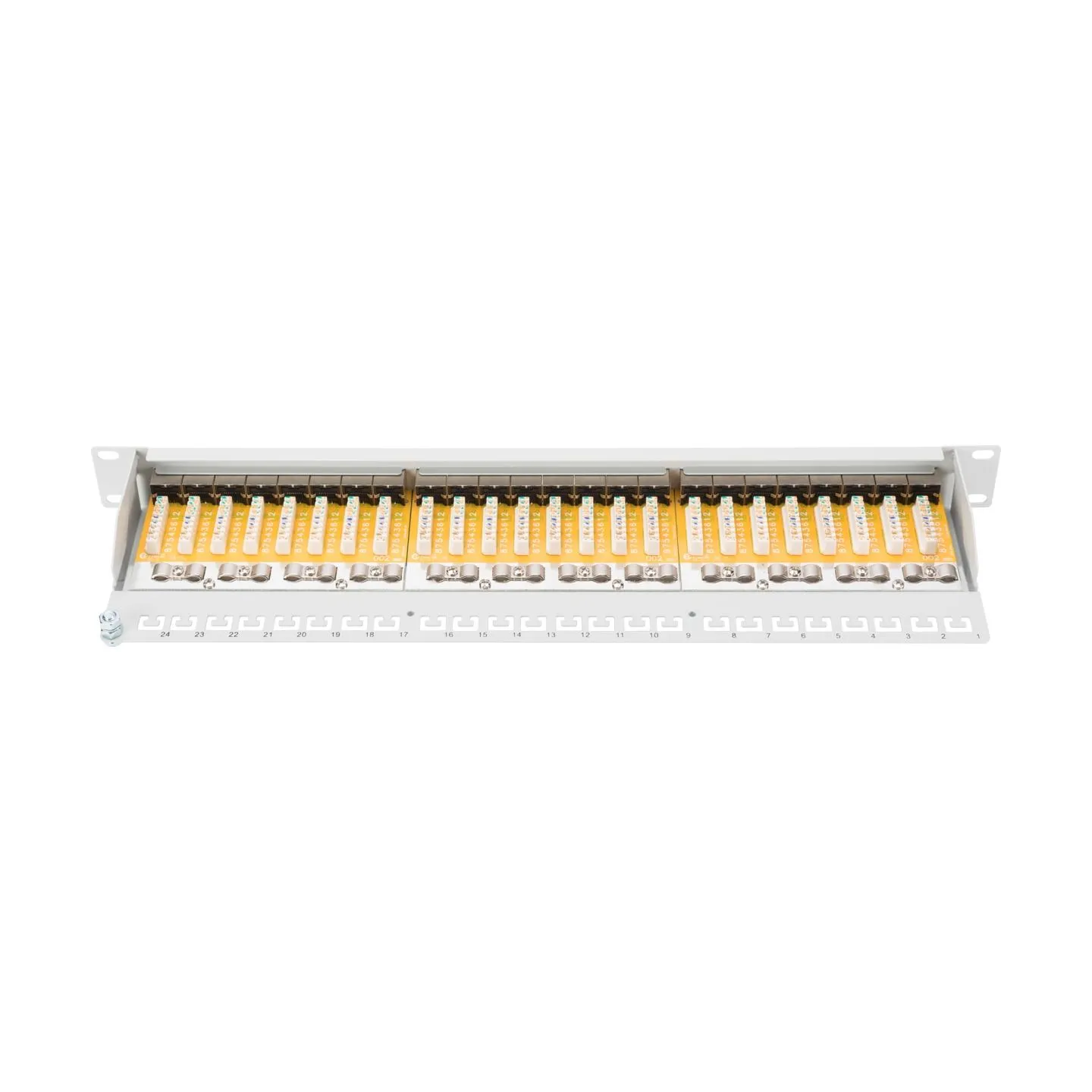 Digitus | Patch Panel | DN-91624S | Category: CAT 6; Ports: 24 x RJ45; Retention strength: 7.7 kg; Insertion force: 30N max | 48