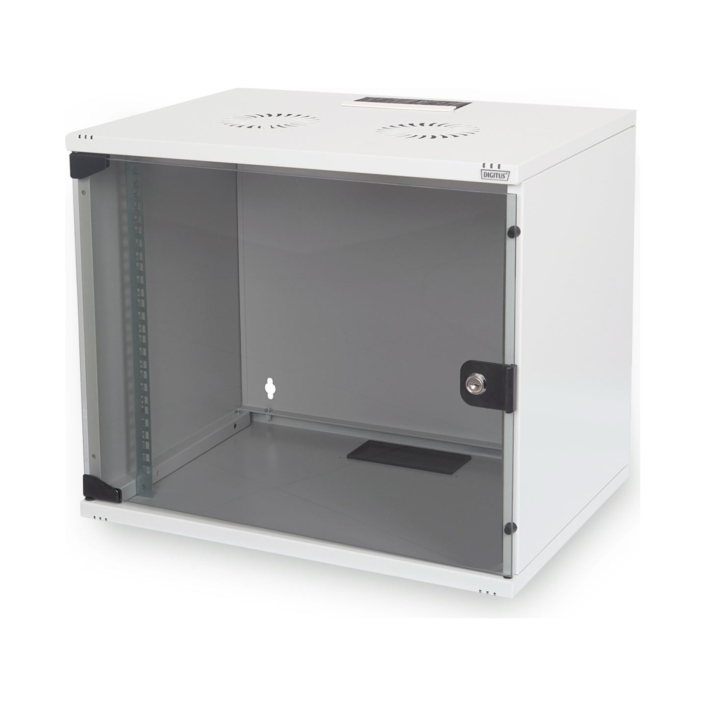 Digitus | 7U wall mounting cabinet | DN-19 07U-S-1 | Safety class rating IP20. Lockable safety-glass door. 200° door opening ang