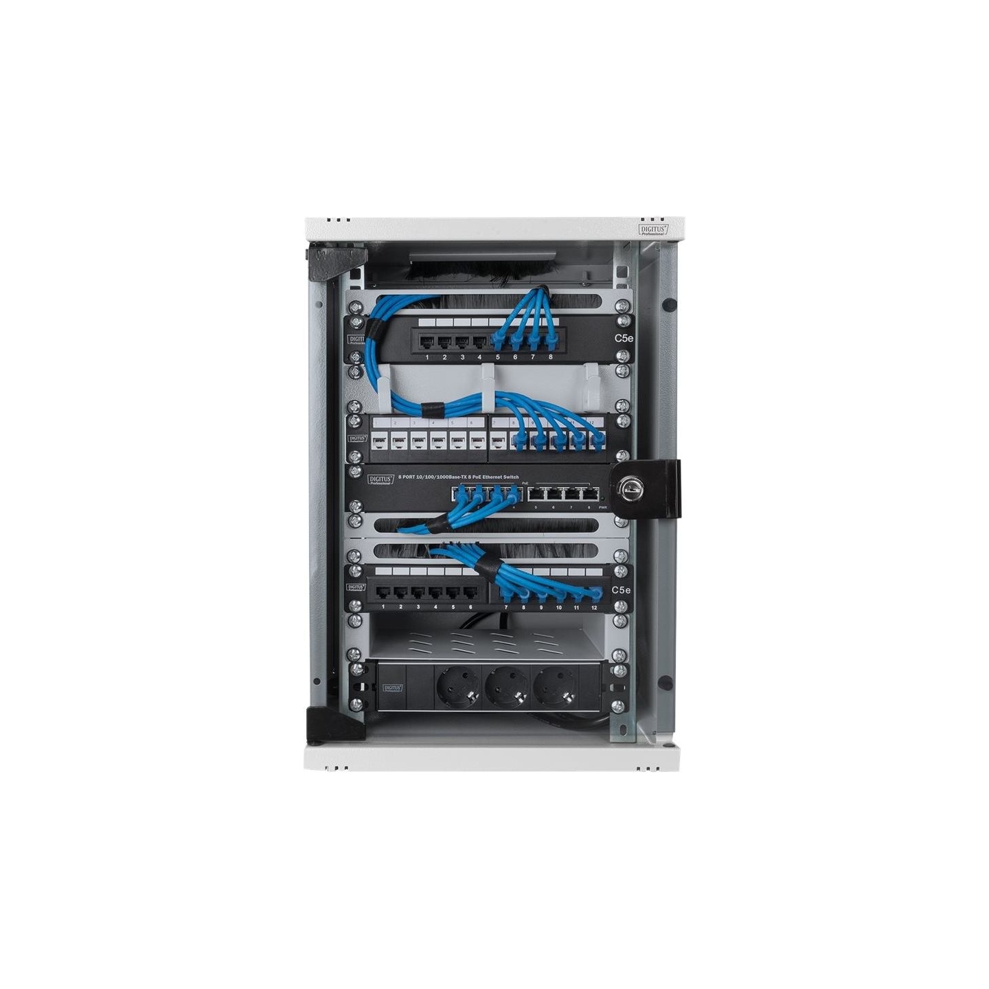 Digitus Wall-mounted housing 254 mm (10") | DN-10-09U | 31.2 x 30 cm | Grey