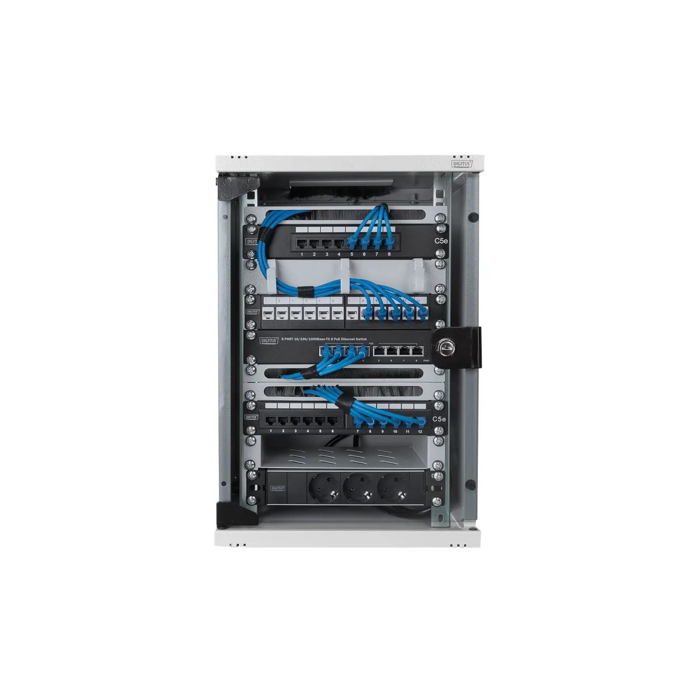 Digitus Wall-mounted housing 254 mm (10") | DN-10-09U | 31.2 x 30 cm | Grey