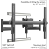 Edbak Wall mount | Heavy Duty Swing Arm | Tilt | 42-98 " | Maximum weight (capacity) 120 kg | Black