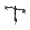Goobay Dual Monitor Mount Flex | Swivel, Tilt, Rotation | 17-32 " | Maximum weight (capacity) 8 kg | Black