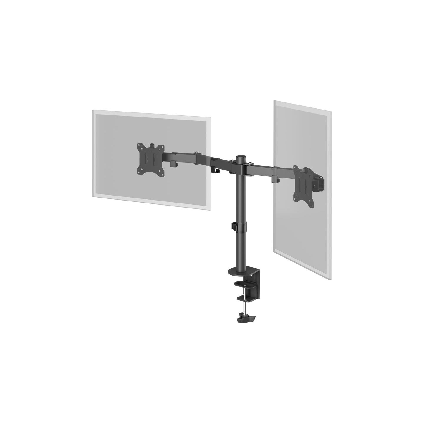Goobay Dual Monitor Mount Flex | Swivel, Tilt, Rotation | 17-32 " | Maximum weight (capacity) 8 kg | Black