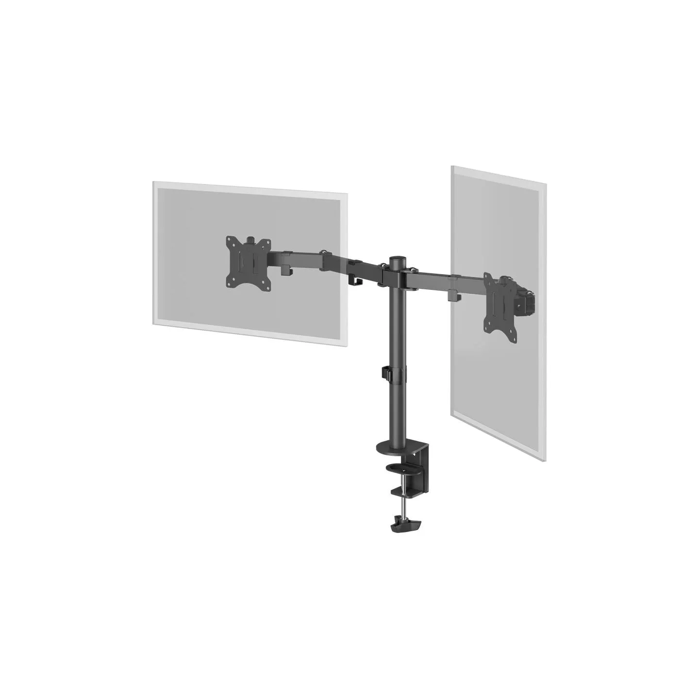 Goobay Dual Monitor Mount Flex | Swivel, Tilt, Rotation | 17-32 " | Maximum weight (capacity) 8 kg | Black