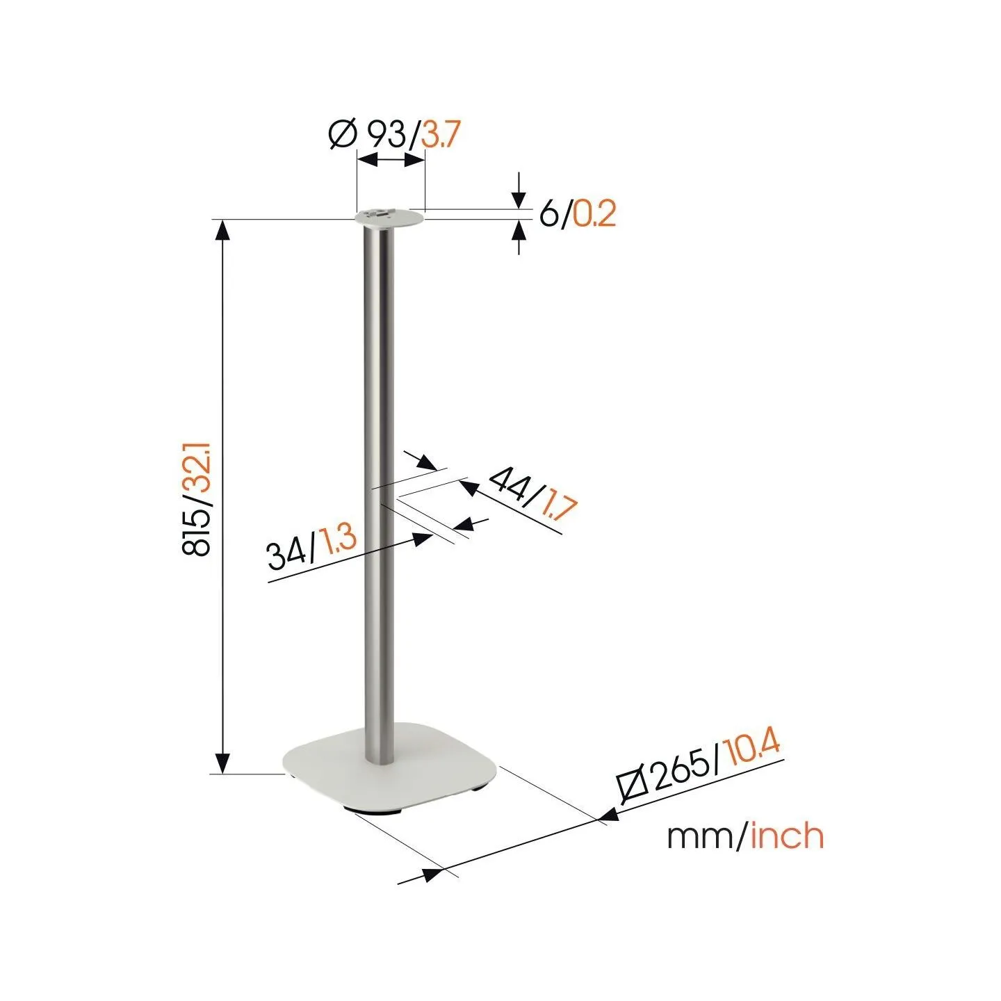 Vogels Floor stand | SFS 4113 Sonos speaker stand for Era 100 | Maximum weight (capacity) 2 kg | White