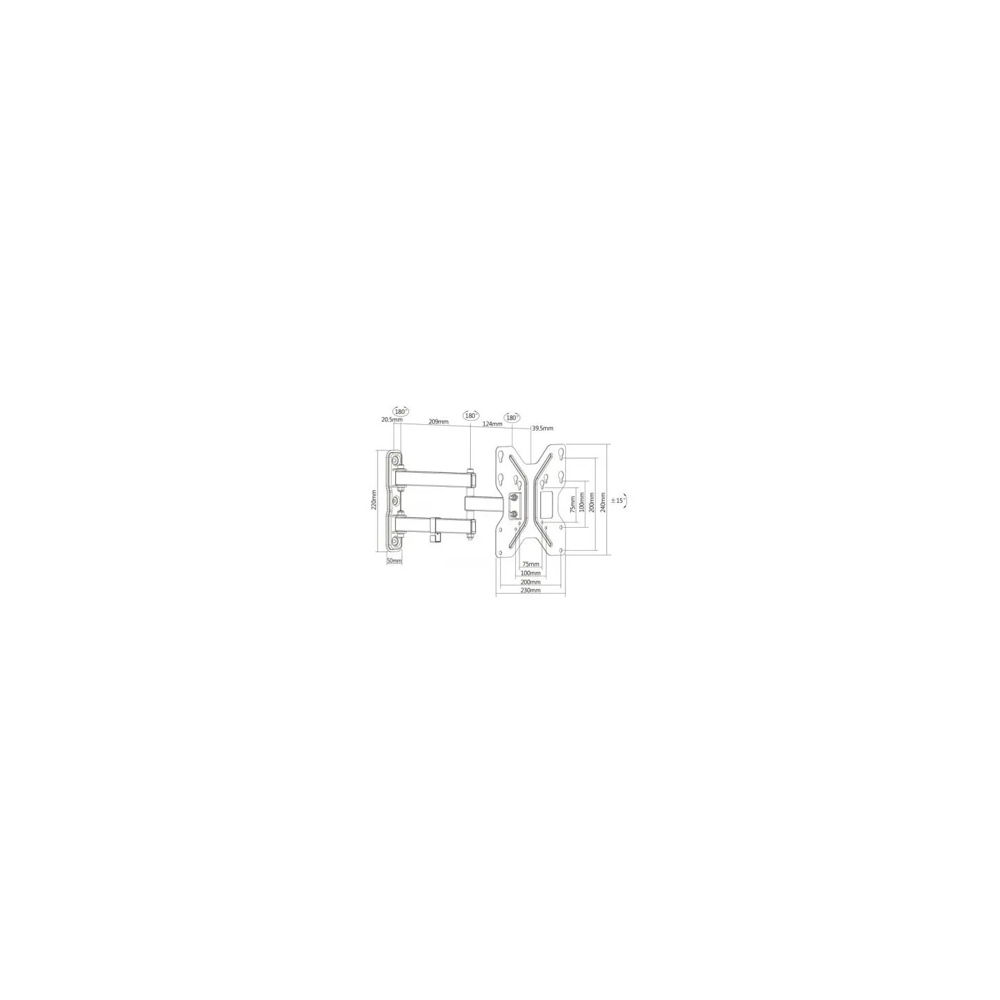 Digitus Wall mount | DA-90357 Universal LED/LCD Monitor Mount | Pan, tilt | 42 " | Maximum weight (capacity) 30 kg | Black
