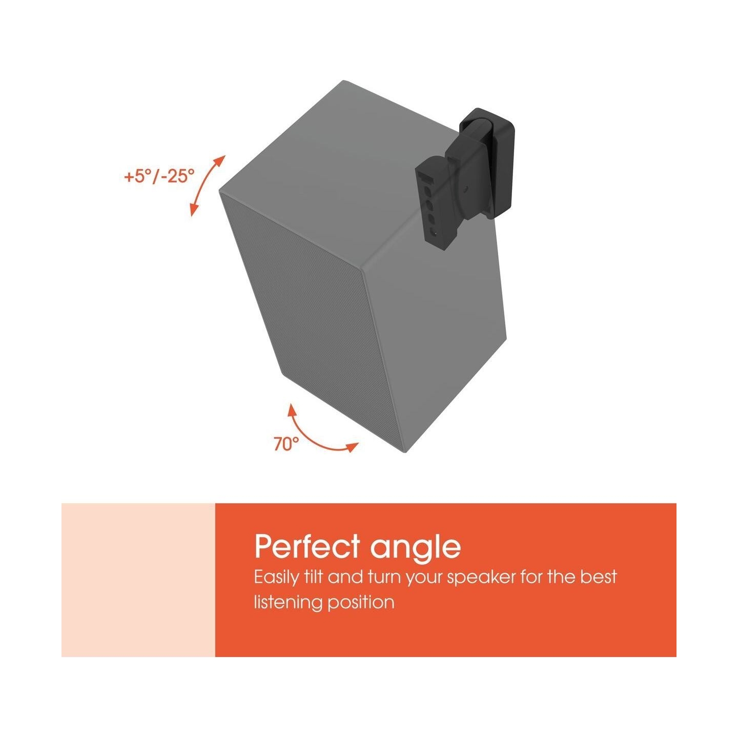 Vogels Wall mount | SWM 3021 Universal Speaker Wall Mount | Tilt, rotate | Maximum weight (capacity) 5 kg | Black