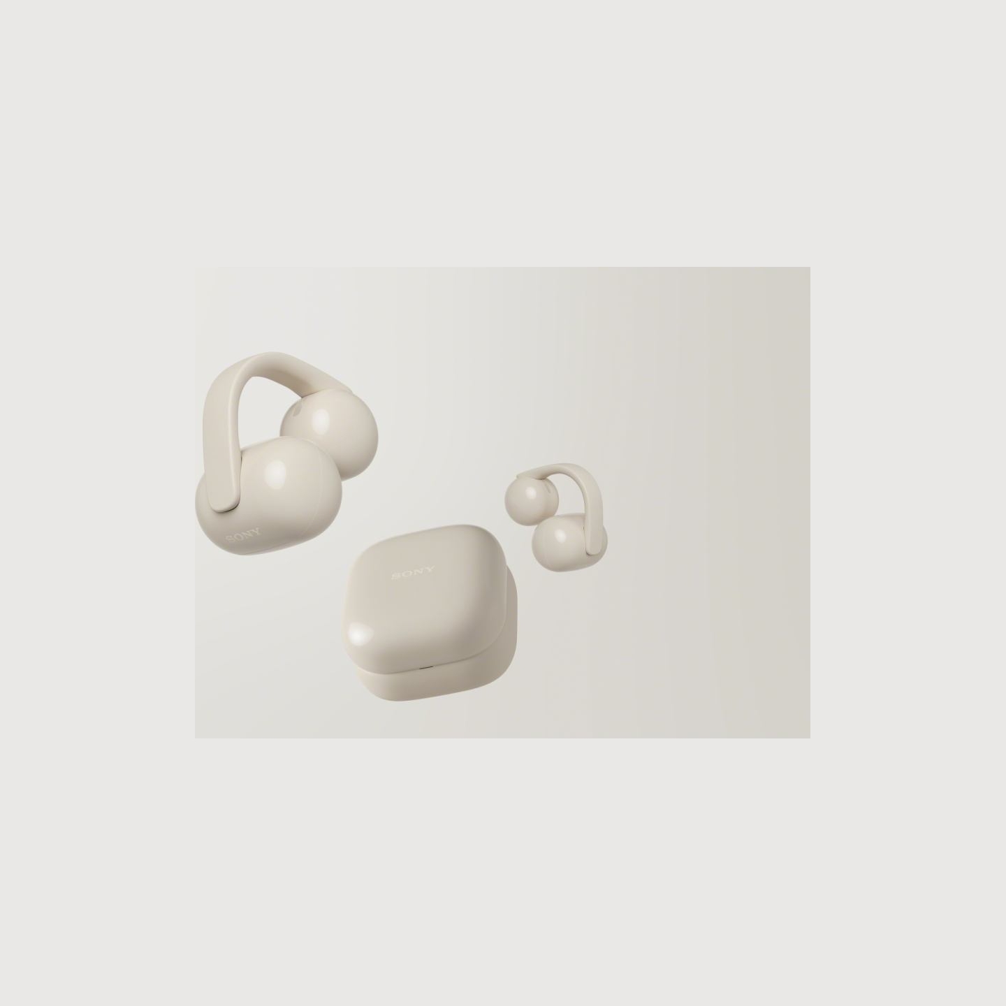 Sony | Earbuds | LinkBuds WF-LC900 Clip | Bluetooth | Open-Ear | Greige | Wireless