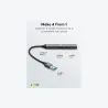 Goobay Slim 4-Port USB Hub, USB-A to USB-C/USB-A, 5 Gbit/s | 74458