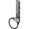 Goobay Slim 4-Port USB Hub, USB-A to USB-A, 5 Gbit/s | 74456