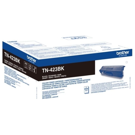 Brother TN-423BK BLACK HIGH YIELD TONER, 6,500P