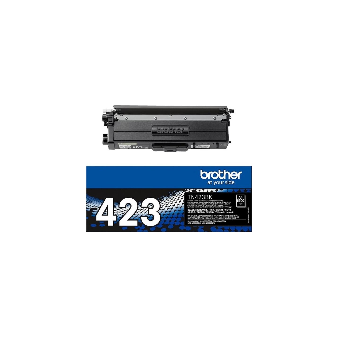 Brother TN-423BK BLACK HIGH YIELD TONER, 6,500P