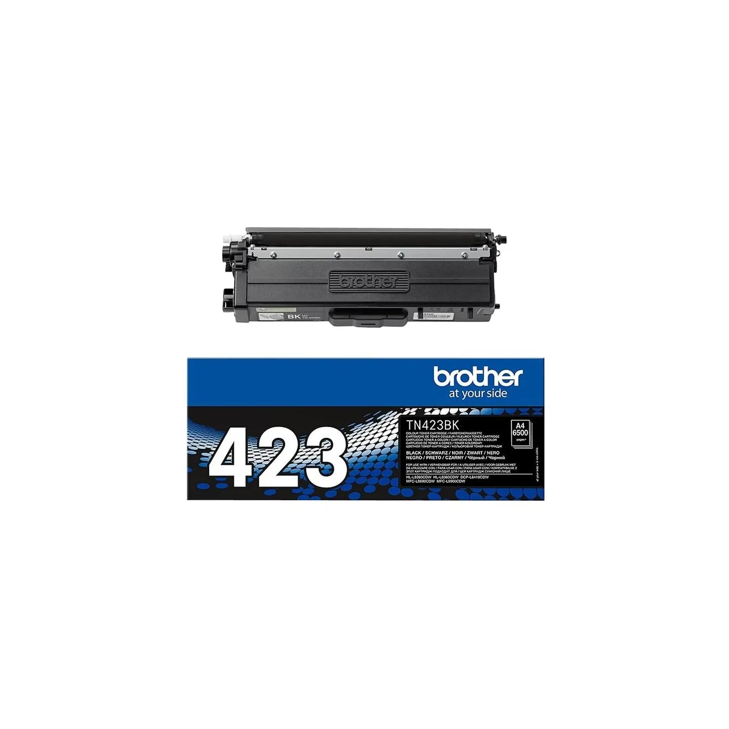 Brother TN-423BK BLACK HIGH YIELD TONER, 6,500P