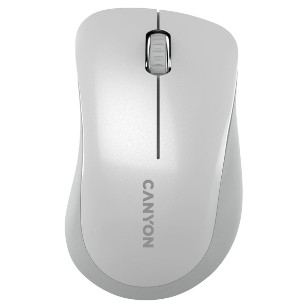 Canyon MW-11, 2.4 GHz  Wireless mouse ,with 3 buttons, DPI 1200, Battery:AAA*2pcs  ,pearl white grey67*109*38mm 0.063kg