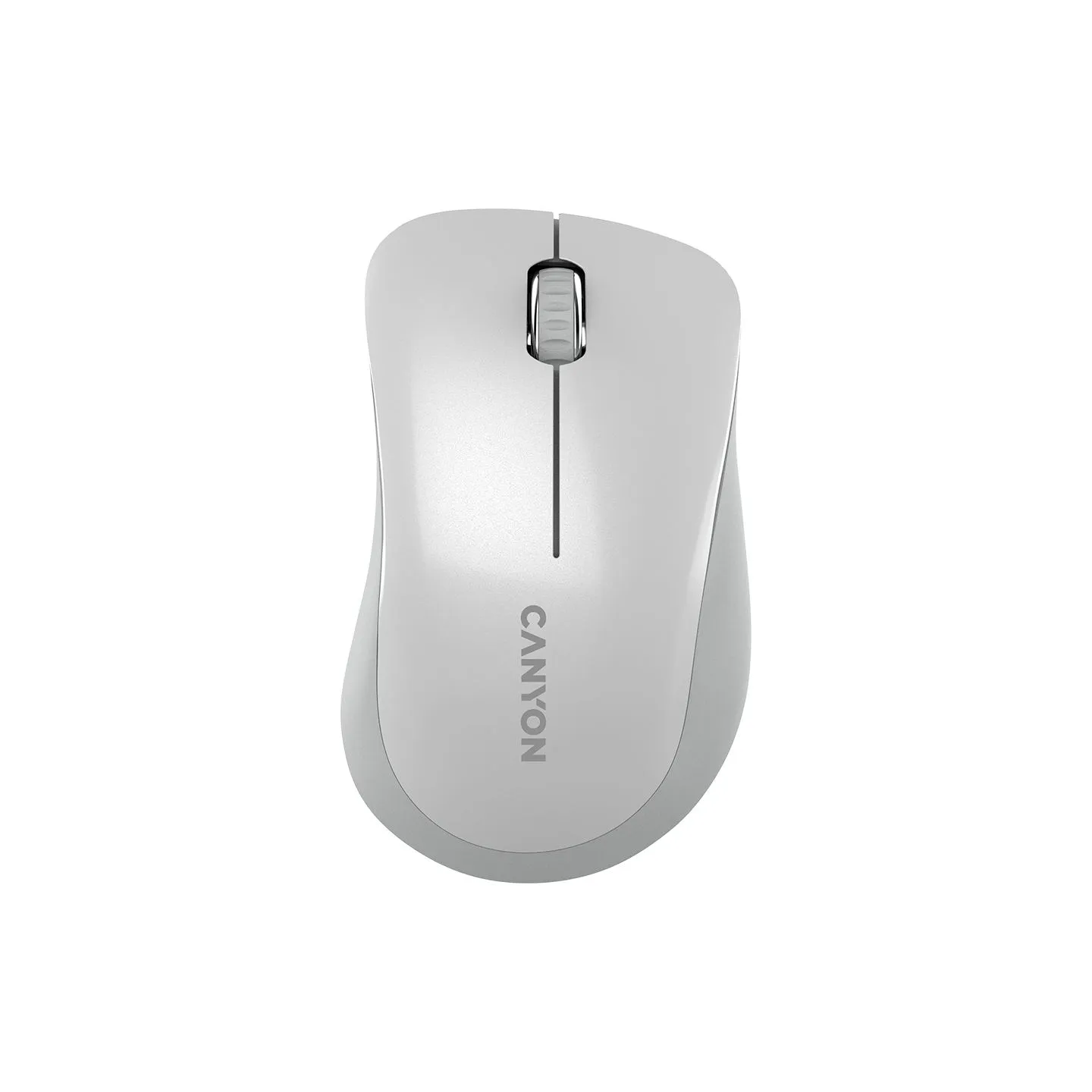 Canyon MW-11, 2.4 GHz  Wireless mouse ,with 3 buttons, DPI 1200, Battery:AAA*2pcs  ,pearl white grey67*109*38mm 0.063kg