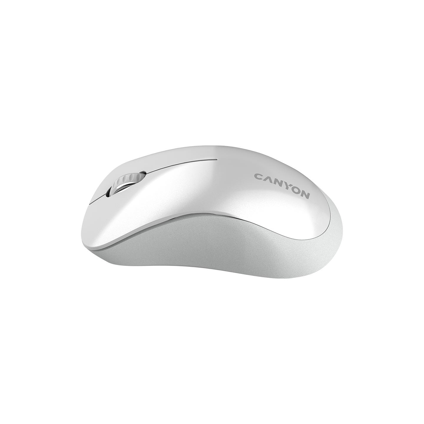 Canyon MW-11, 2.4 GHz  Wireless mouse ,with 3 buttons, DPI 1200, Battery:AAA*2pcs  ,pearl white grey67*109*38mm 0.063kg