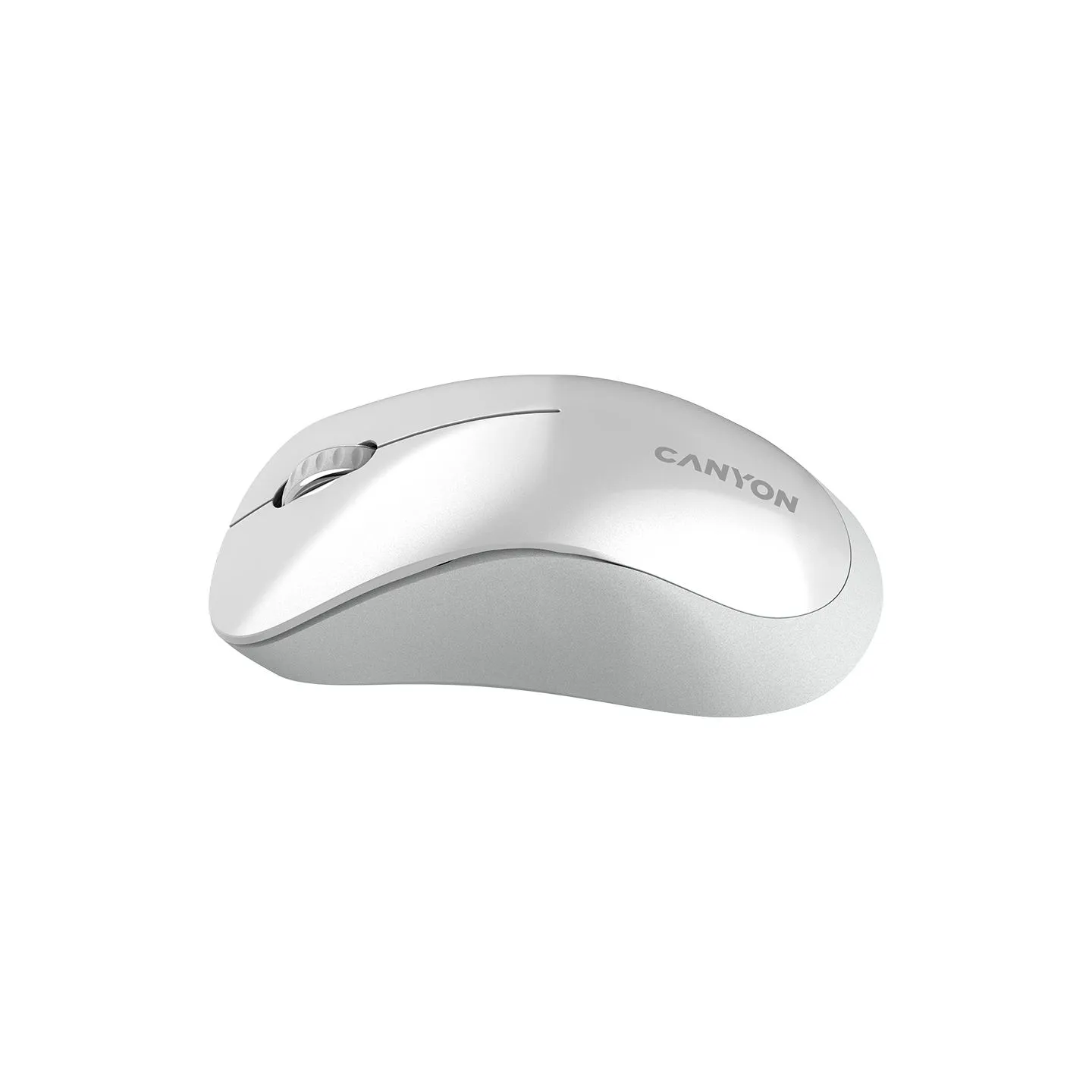 Canyon MW-11, 2.4 GHz  Wireless mouse ,with 3 buttons, DPI 1200, Battery:AAA*2pcs  ,pearl white grey67*109*38mm 0.063kg