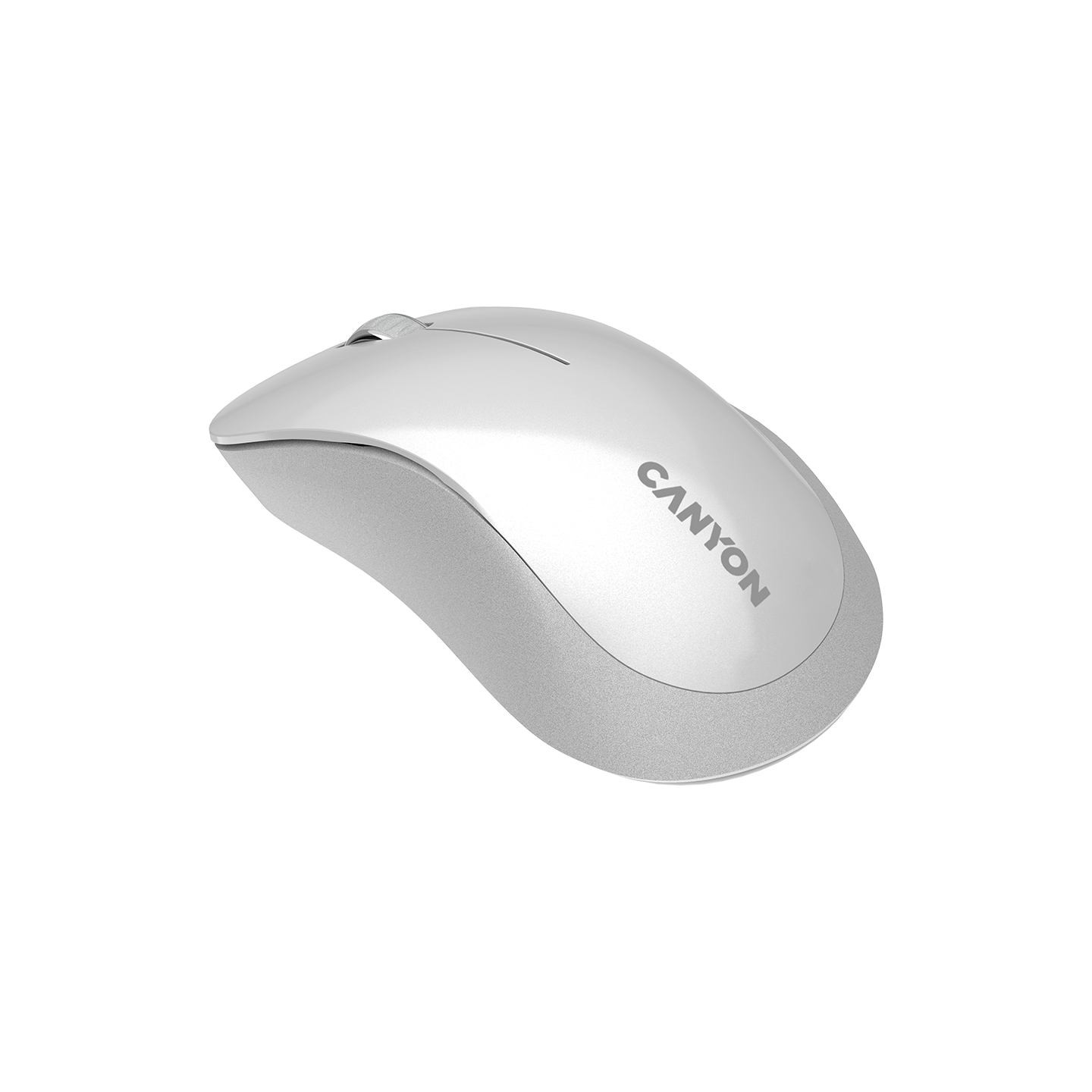 Canyon MW-11, 2.4 GHz  Wireless mouse ,with 3 buttons, DPI 1200, Battery:AAA*2pcs  ,pearl white grey67*109*38mm 0.063kg