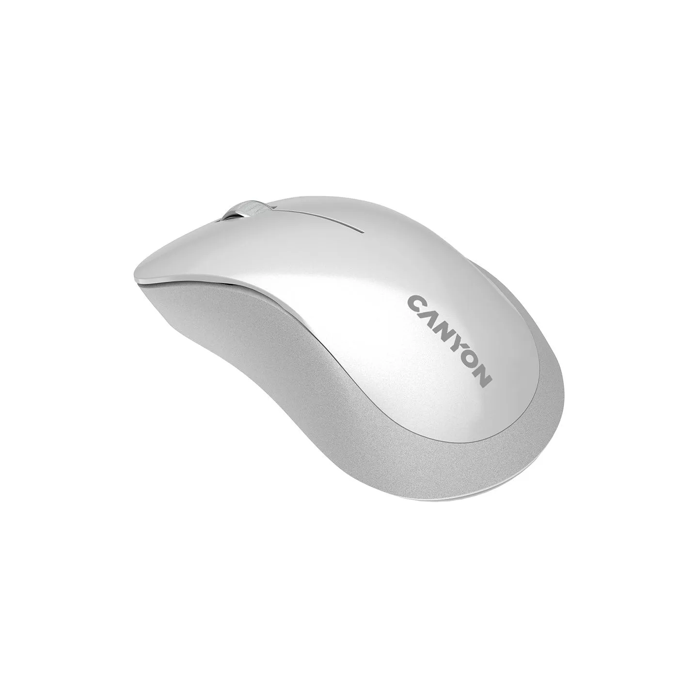 Canyon MW-11, 2.4 GHz  Wireless mouse ,with 3 buttons, DPI 1200, Battery:AAA*2pcs  ,pearl white grey67*109*38mm 0.063kg