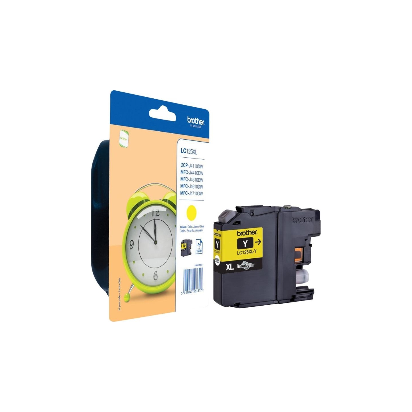 Brother LC125XLY TONER HIGH YELLOW 1200P