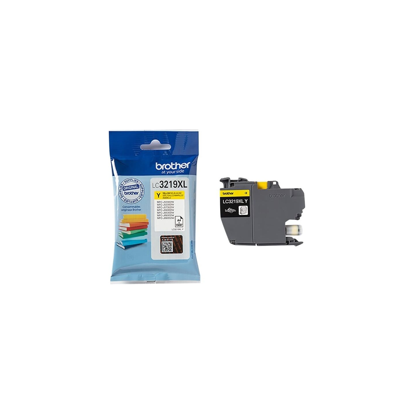 Brother LC-3219XLY YELLOW INK CARTRIDGE, 1,500P