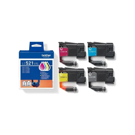 Brother LC521VAL | Ink Cartridge | Black, Cyan, Magenta,Yellow