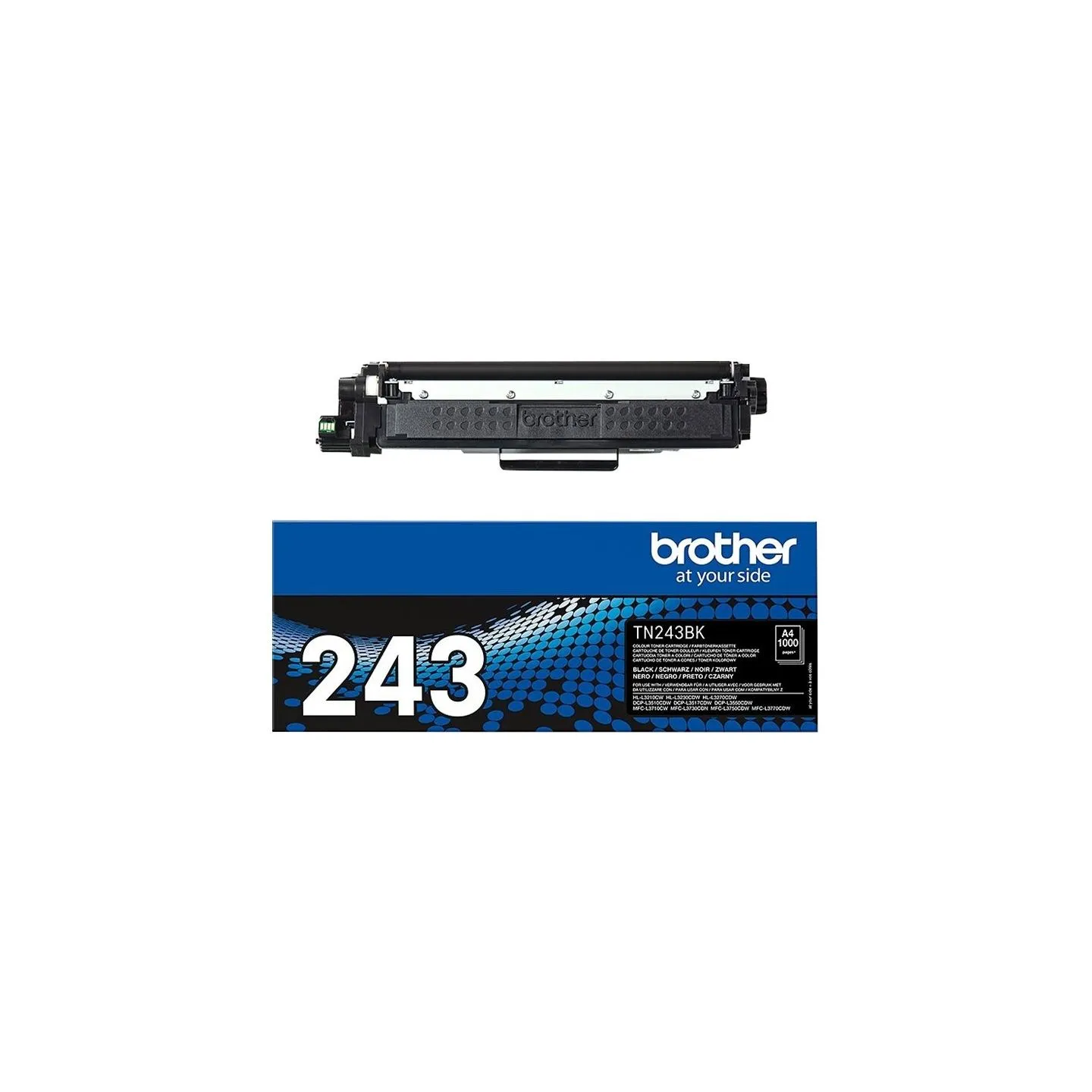 Brother TN-243BK BLACK TONER CARTRIDGE, YIELD 1000 PAGES