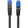 Lanberg | Patchcord Cat.6A S/FTP LSZH CCA Black Fluke Passed | PCF6A-10CC-0050-BK | 0.5 m | Black