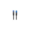 Lanberg | Patchcord Cat.6A S/FTP LSZH CCA Black Fluke Passed | PCF6A-10CC-0050-BK | 0.5 m | Black