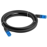 Lanberg | Patchcord Cat.6A S/FTP LSZH CCA Black Fluke Passed | PCF6A-10CC-0050-BK | 0.5 m | Black