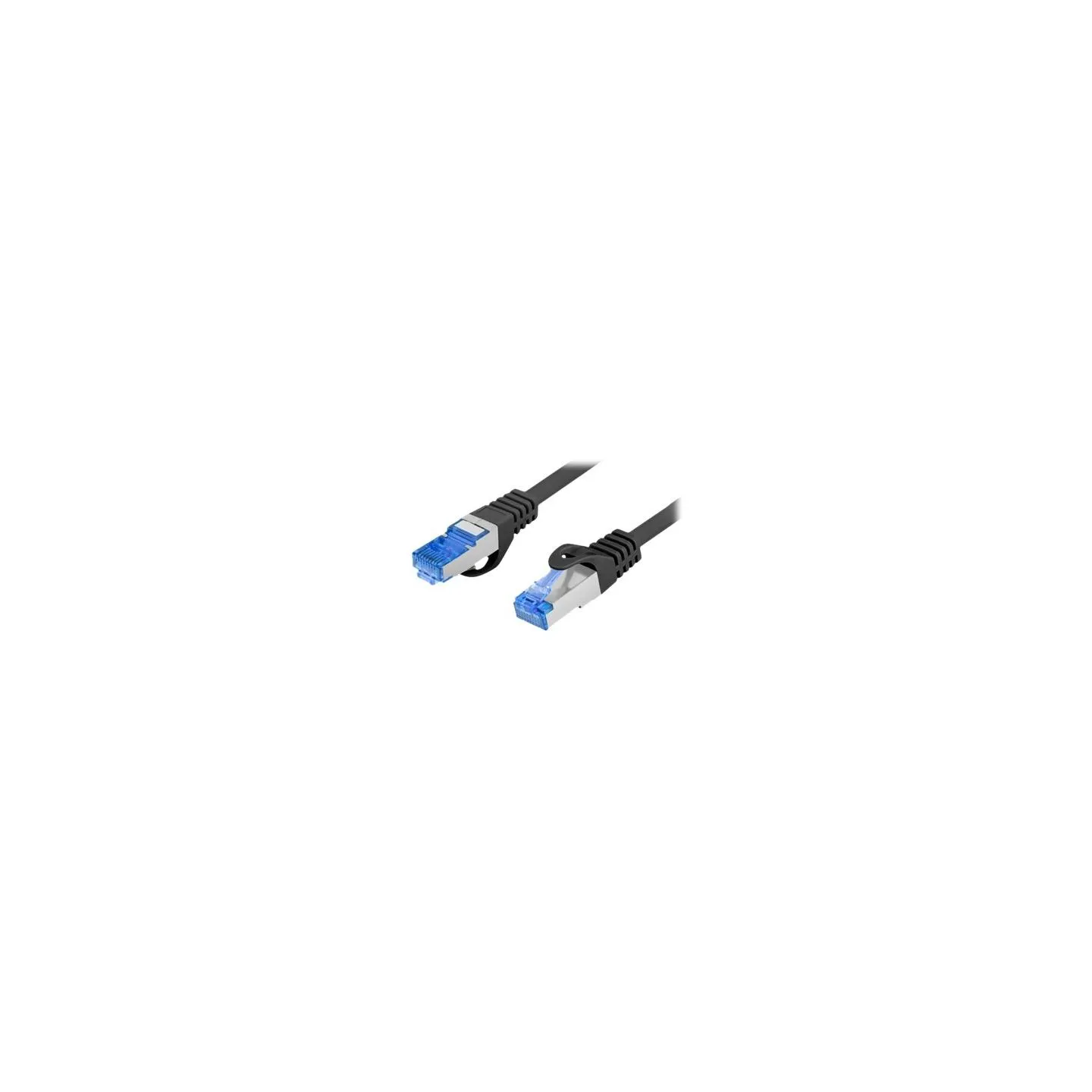 Lanberg | Patchcord Cat.6A S/FTP LSZH CCA Black Fluke Passed | PCF6A-10CC-0050-BK | 0.5 m | Black